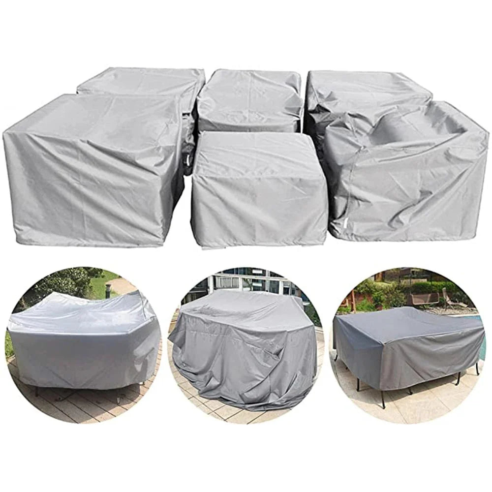 Outdoor Furniture Cover Waterproof & Tear-Resistant Adjustable Drawstring