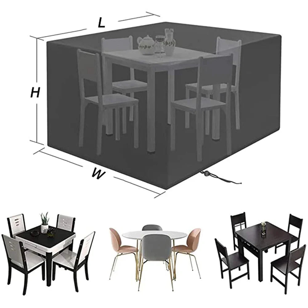 Outdoor Furniture Cover Waterproof & Tear-Resistant Adjustable Drawstring