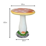 Outdoor Garden Table & Chair Set Mushroom-Inspired Weather-Resistant Plastic