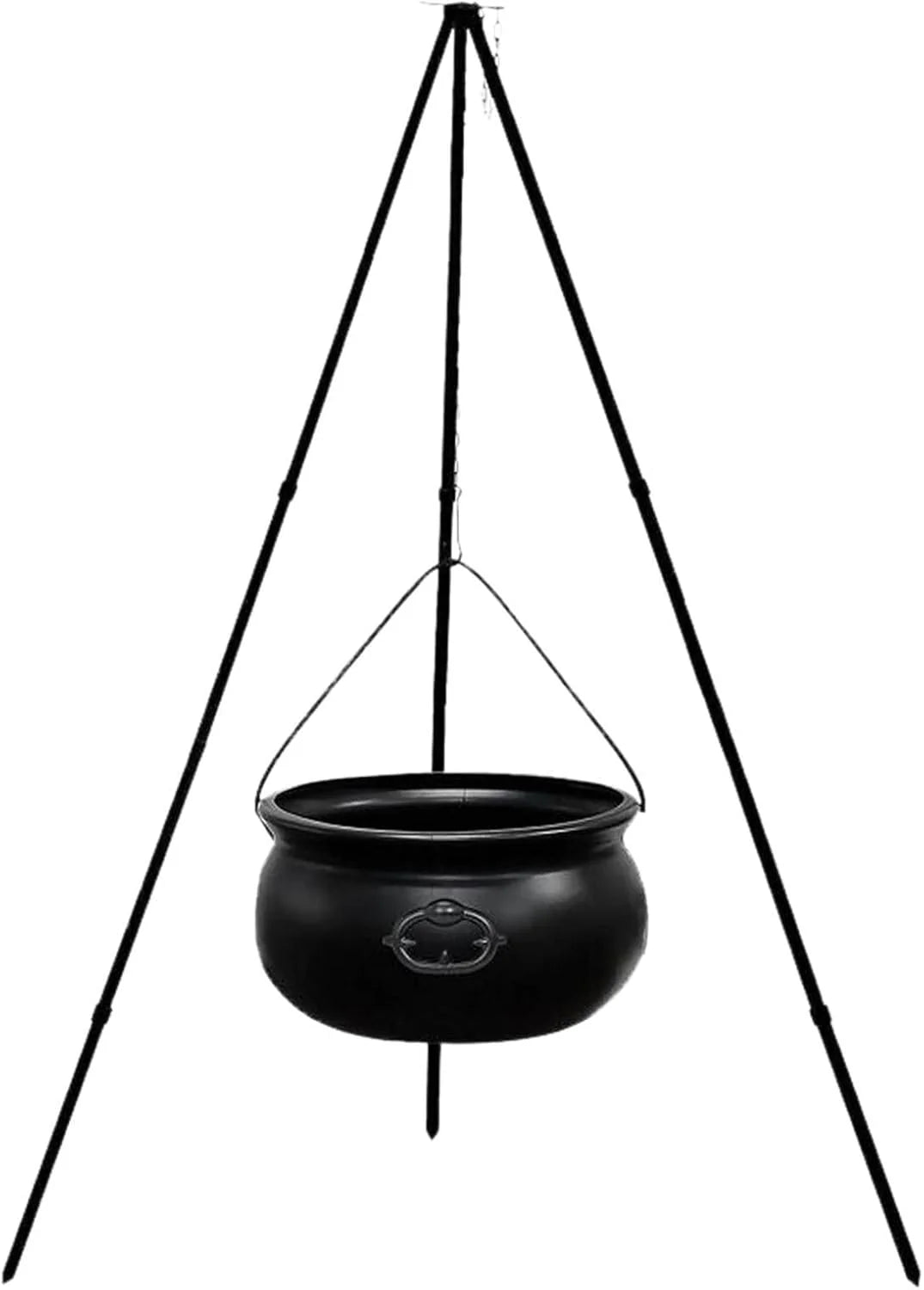 Outdoor Halloween Cauldron Lighted Tripod Stand
