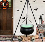 Outdoor Halloween Cauldron Lighted Tripod Stand