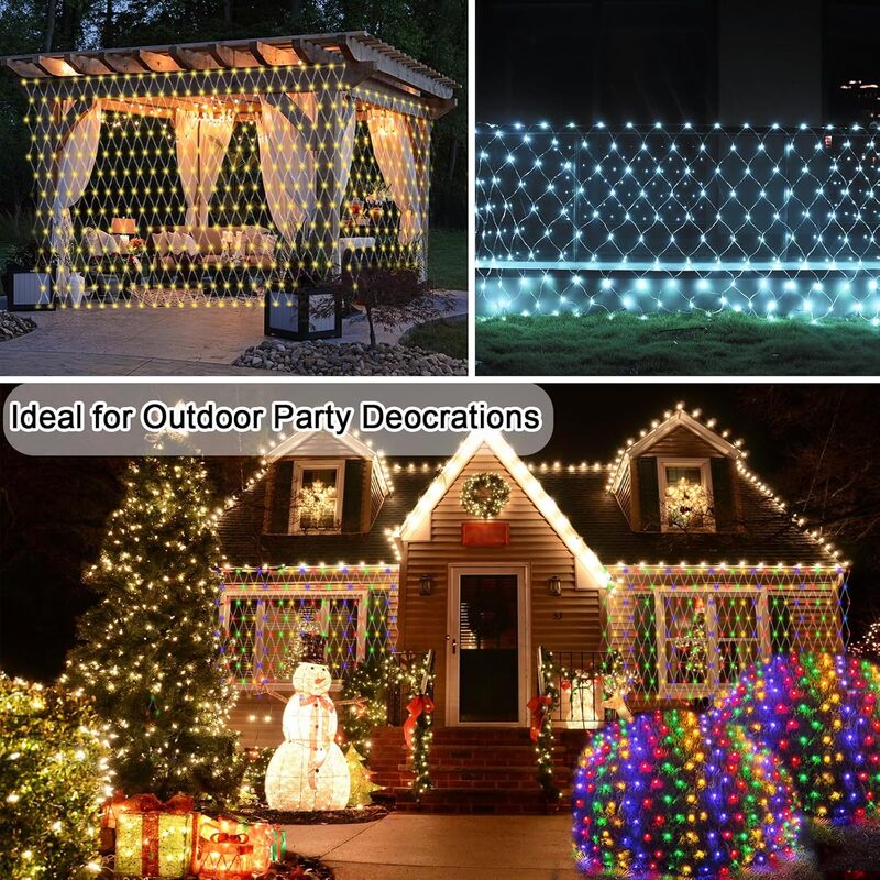 Outdoor LED Net Lights RGBIC Color-Changing Individually Controlled Lights