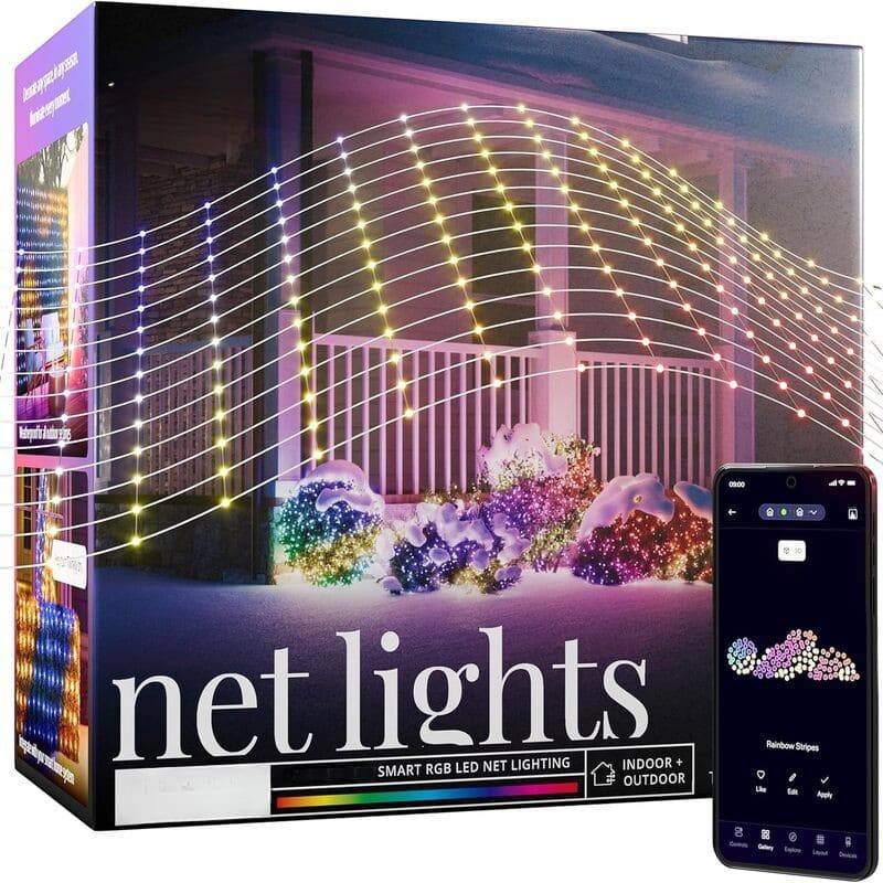 Outdoor LED Net Lights RGBIC Color-Changing Individually Controlled Lights