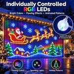 Outdoor LED Net Lights RGBIC Color-Changing Individually Controlled Lights