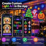 Outdoor LED Net Lights RGBIC Color-Changing Individually Controlled Lights