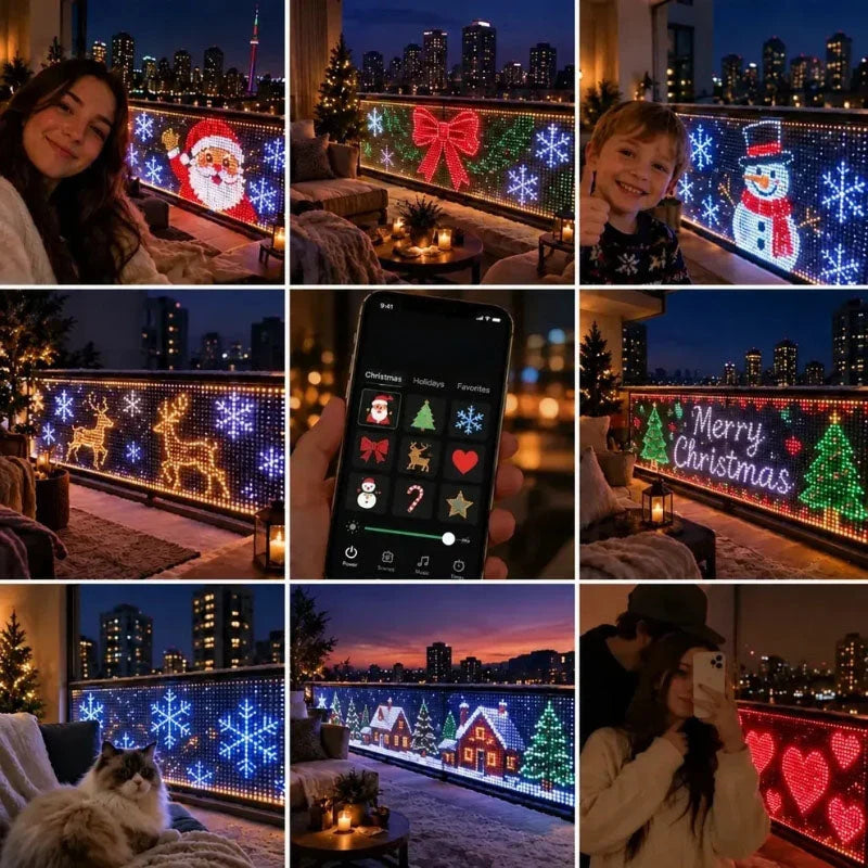 Outdoor LED Net Lights RGBIC Color-Changing Individually Controlled Lights