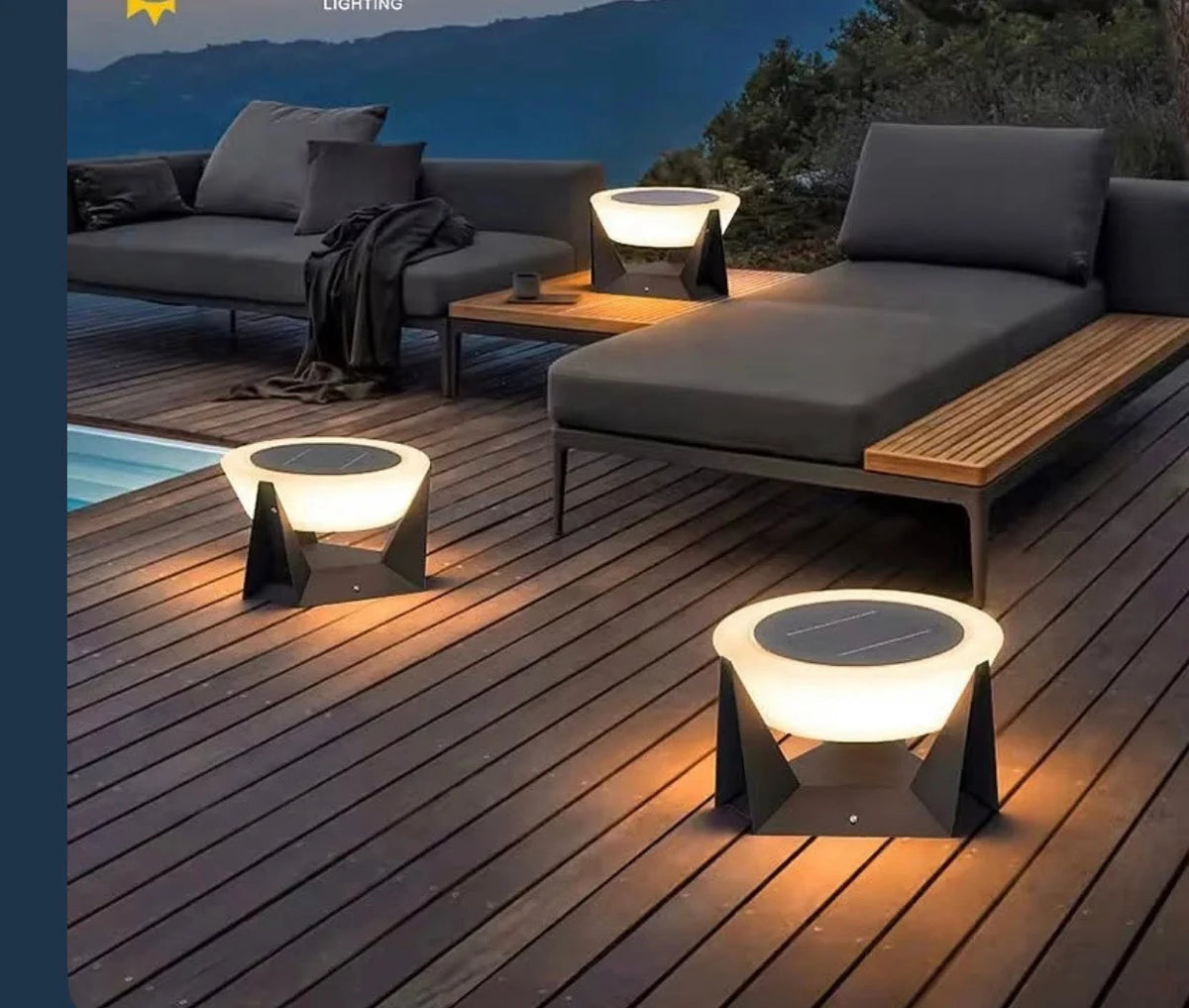 Outdoor Lantern 15-Inch Solar Powered Dusk-to-Dawn Waterproof