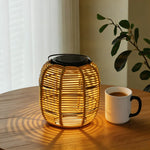 Outdoor Lantern Solar-Powered Waterproof Rattan Weave