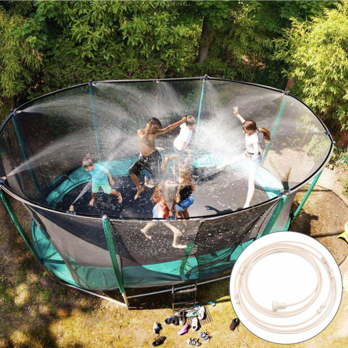 Outdoor Misting System Kit Cooling & Watering 6 Nozzles