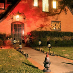 Outdoor Pathway Light Raven Skull Solar-Powered Auto On/Off