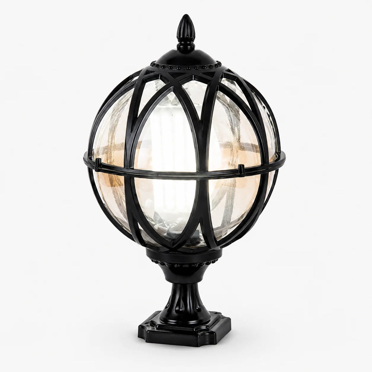 Outdoor Pillar Light IP65 Aluminum Clear Glass Shade