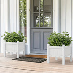 Outdoor Planter Box Weatherproof Galvanized Steel Built-In Drainage