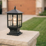 Outdoor Post Light Solar-Powered Dusk-To-Dawn Sensor IP65