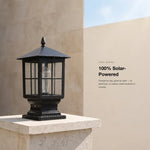 Outdoor Post Light Solar-Powered Dusk-To-Dawn Sensor IP65