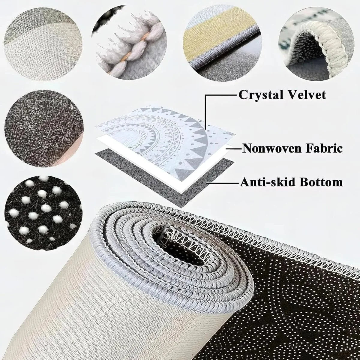 Outdoor Rug Waterproof Weather-Resistant Quick-Drying & Easy-Clean
