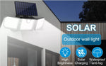 Outdoor Solar Motion Sensor Light Three Adjustable Spotlights