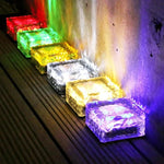 Outdoor Solar Paver Light RGB Color-Changing Waterproof