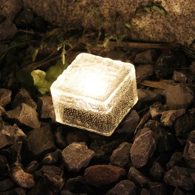 Outdoor Solar Paver Light RGB Color-Changing Waterproof