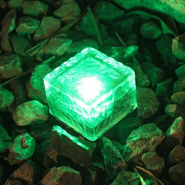 Outdoor Solar Paver Light RGB Color-Changing Waterproof