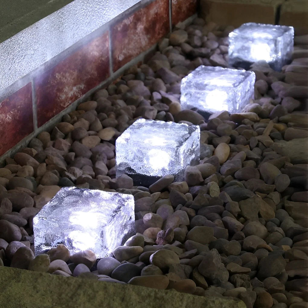 Outdoor Solar Step Lights IP65 Waterproof Crystal LED