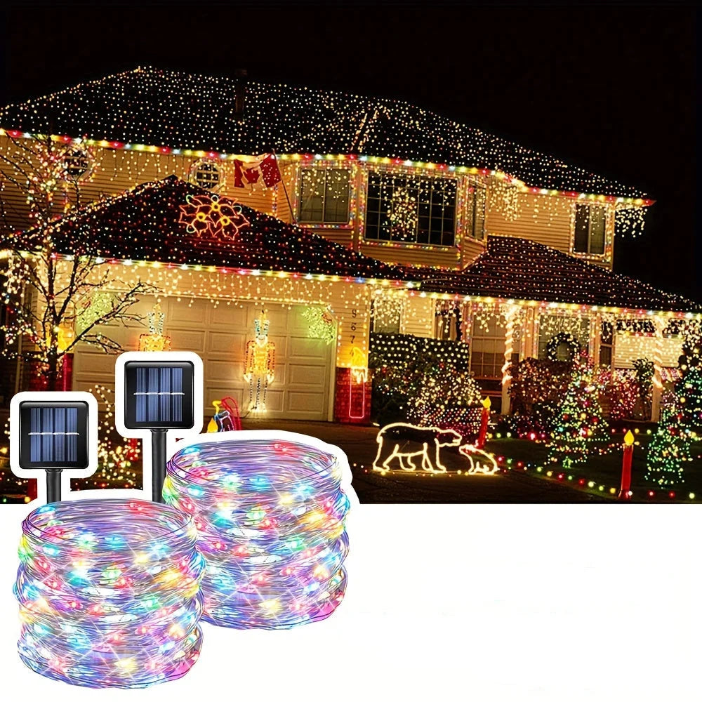 Outdoor Solar String Lights 104ft 300 LEDs