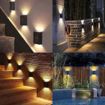 Outdoor Solar Wall Light Warm White LED 10-Hour Runtime