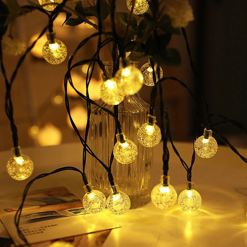 Outdoor String Lights Solar Powered IP65 Waterproof 20 Lights