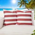 Outdoor Throw Pillow Cover Striped Water-Repellent UV-Stable
