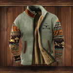 Outdoor Vest Cotton Blend Adjustable Hood Partial Zip