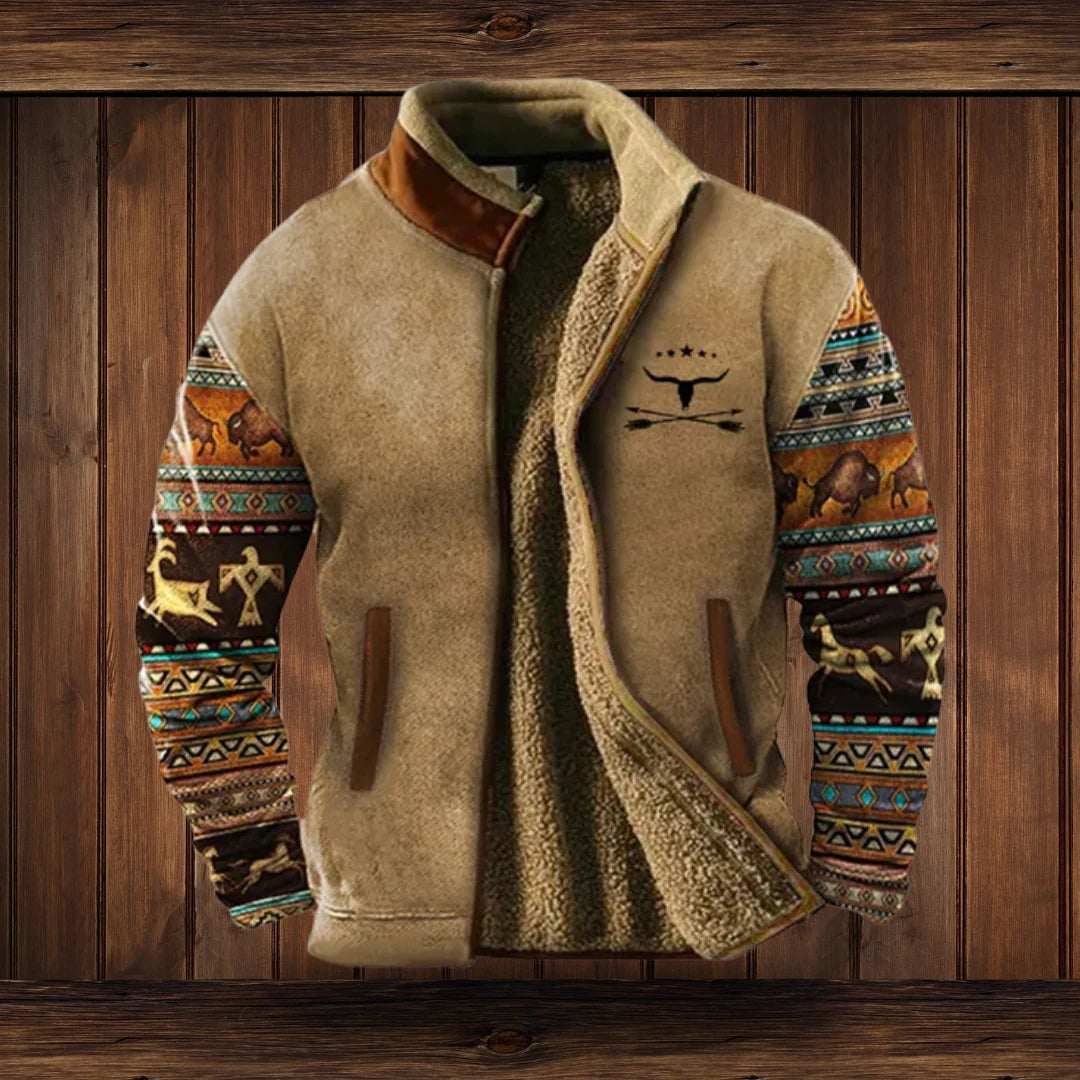 Outdoor Vest Cotton Blend Adjustable Hood Partial Zip