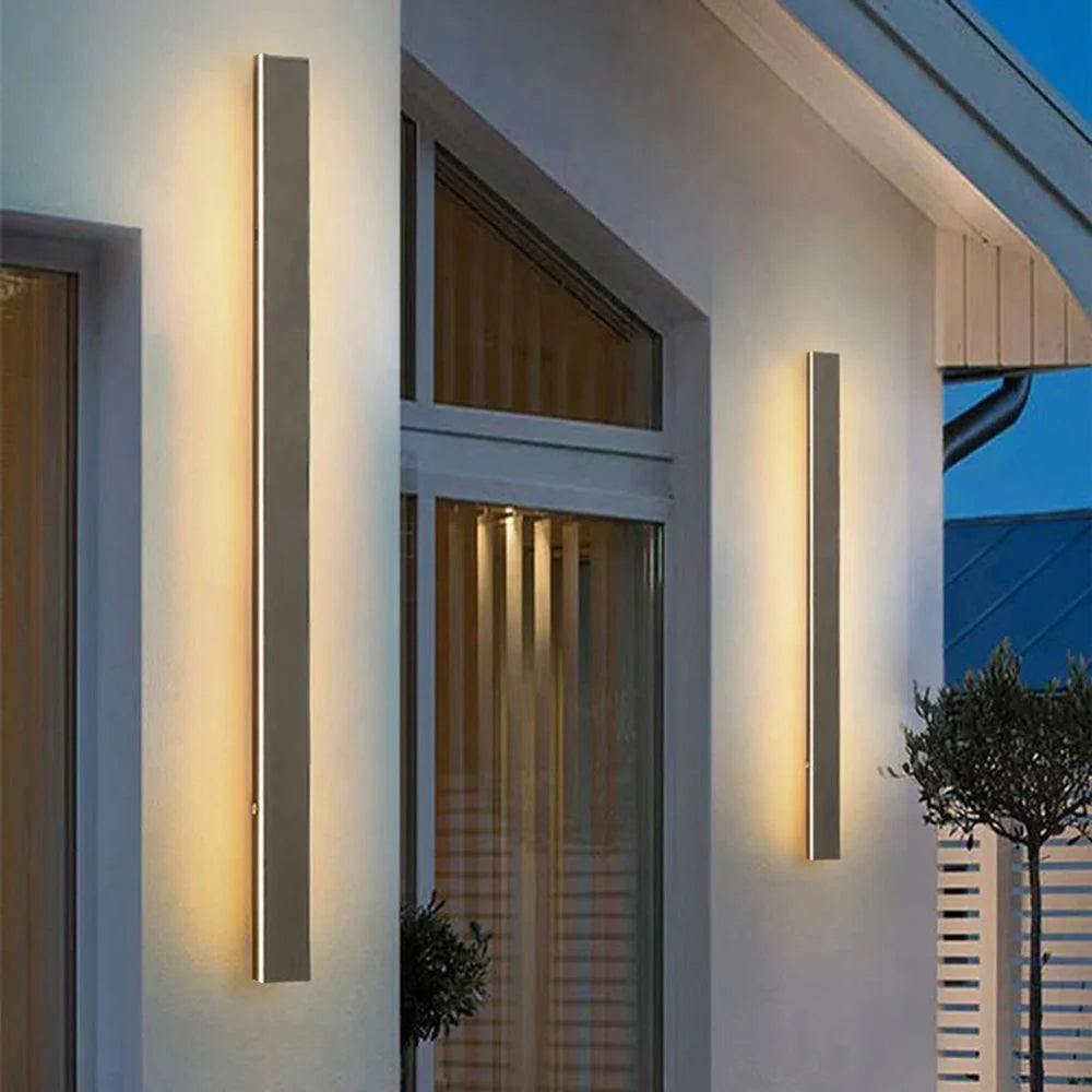 Outdoor Wall Light Linear LED Motion Sensor IP65 Weather-Resistant
