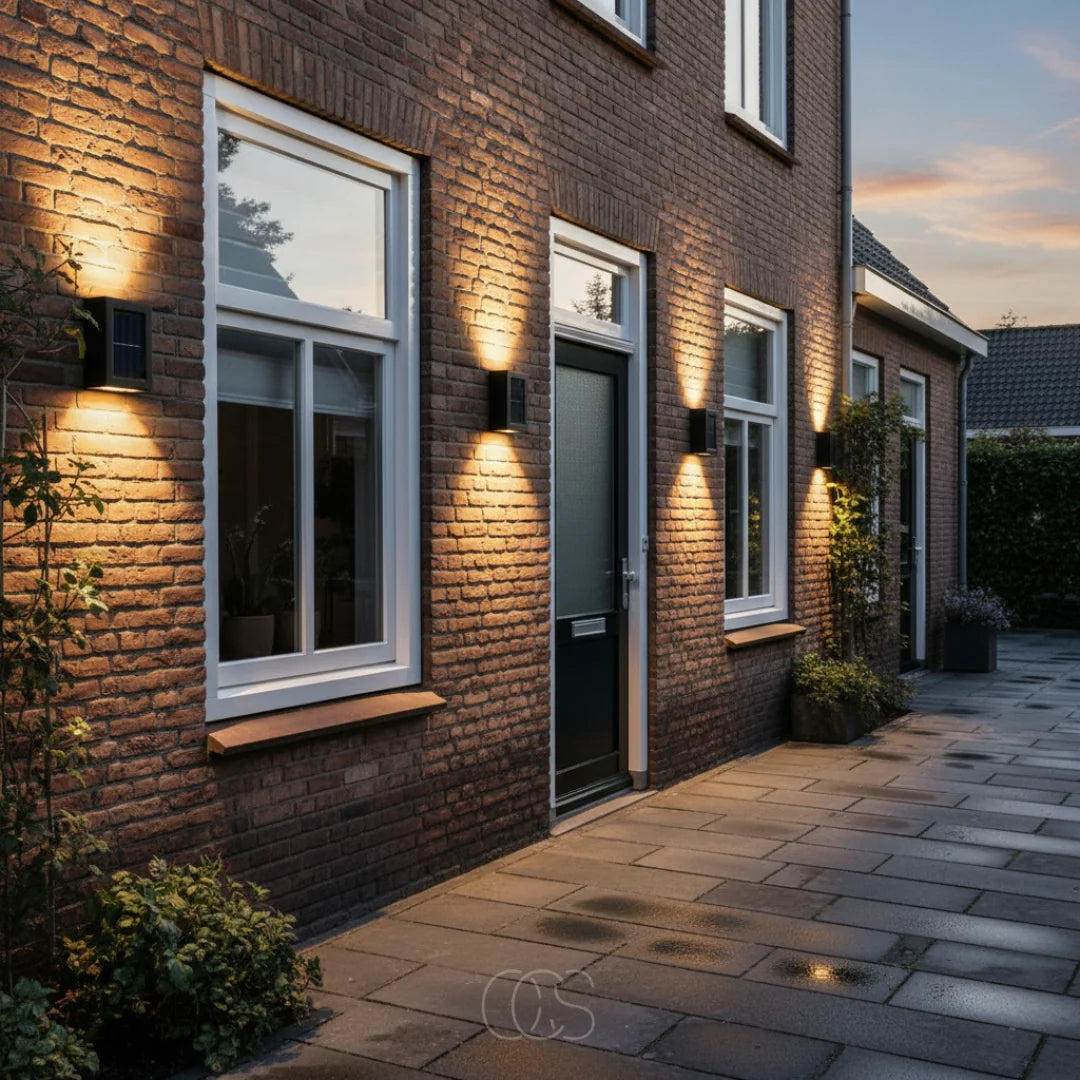 Outdoor Wall Light Solar Powered IP65 Waterproof