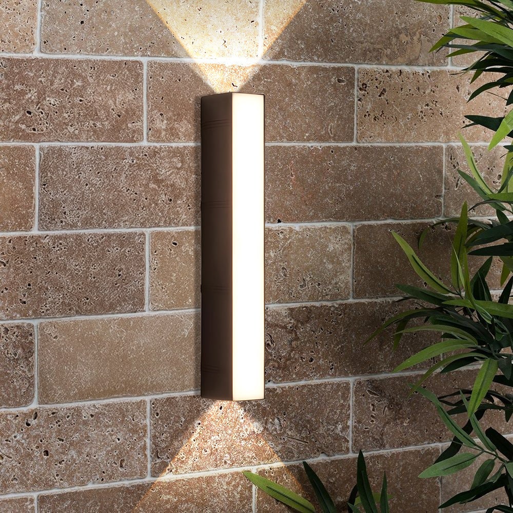 Outdoor Wall Sconce Up & Down LED Weather-Resistant Matte Black