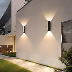 Outdoor Wall Sconce Up & Down LED Weather-Resistant Matte Black