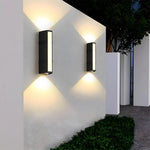 Outdoor Wall Sconce Up & Down LED Weather-Resistant Matte Black