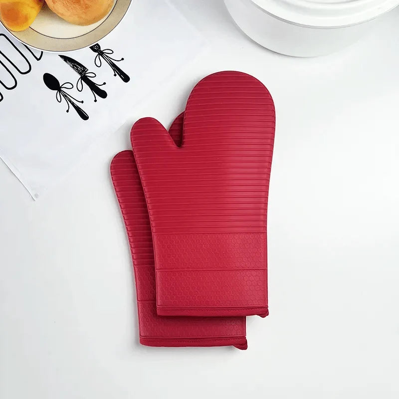 Oven Mitts Silicone Non-Slip Grip Heat-Resistant To 482°F