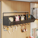Over Cabinet Storage Basket Ventilated Metal Mesh Drill-Free Hang-On Organizer
