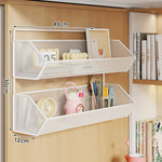 Over Cabinet Storage Basket Ventilated Metal Mesh Drill-Free Hang-On Organizer
