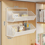 Over Cabinet Storage Basket Ventilated Metal Mesh Drill-Free Hang-On Organizer