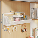 Over Cabinet Storage Basket Ventilated Metal Mesh Drill-Free Hang-On Organizer