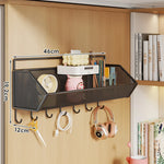 Over Cabinet Storage Basket Ventilated Metal Mesh Drill-Free Hang-On Organizer