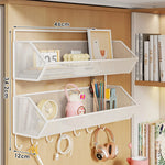 Over Cabinet Storage Basket Ventilated Metal Mesh Drill-Free Hang-On Organizer