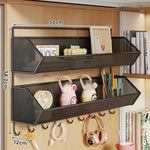 Over Cabinet Storage Basket Ventilated Metal Mesh Drill-Free Hang-On Organizer