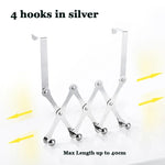 Over Door Hook Rack Stainless Steel Space-Saving 4–6 Hooks