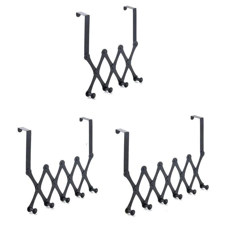 Over Door Hook Rack Stainless Steel Space-Saving 4–6 Hooks