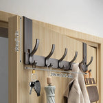 Over-The-Door Hook Aluminum No-Drill 6 or 7 Hooks