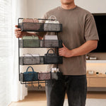 Over-The-Door Storage Basket Two-Tier Wire Tool-Free Hanging