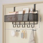 Over-The-Door Storage Basket Two-Tier Wire Tool-Free Hanging