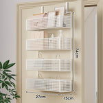 Over-The-Door Storage Basket Two-Tier Wire Tool-Free Hanging