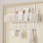 Over-The-Door Storage Basket Two-Tier Wire Tool-Free Hanging
